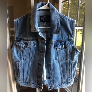Women Harley Davidson Denim Vest